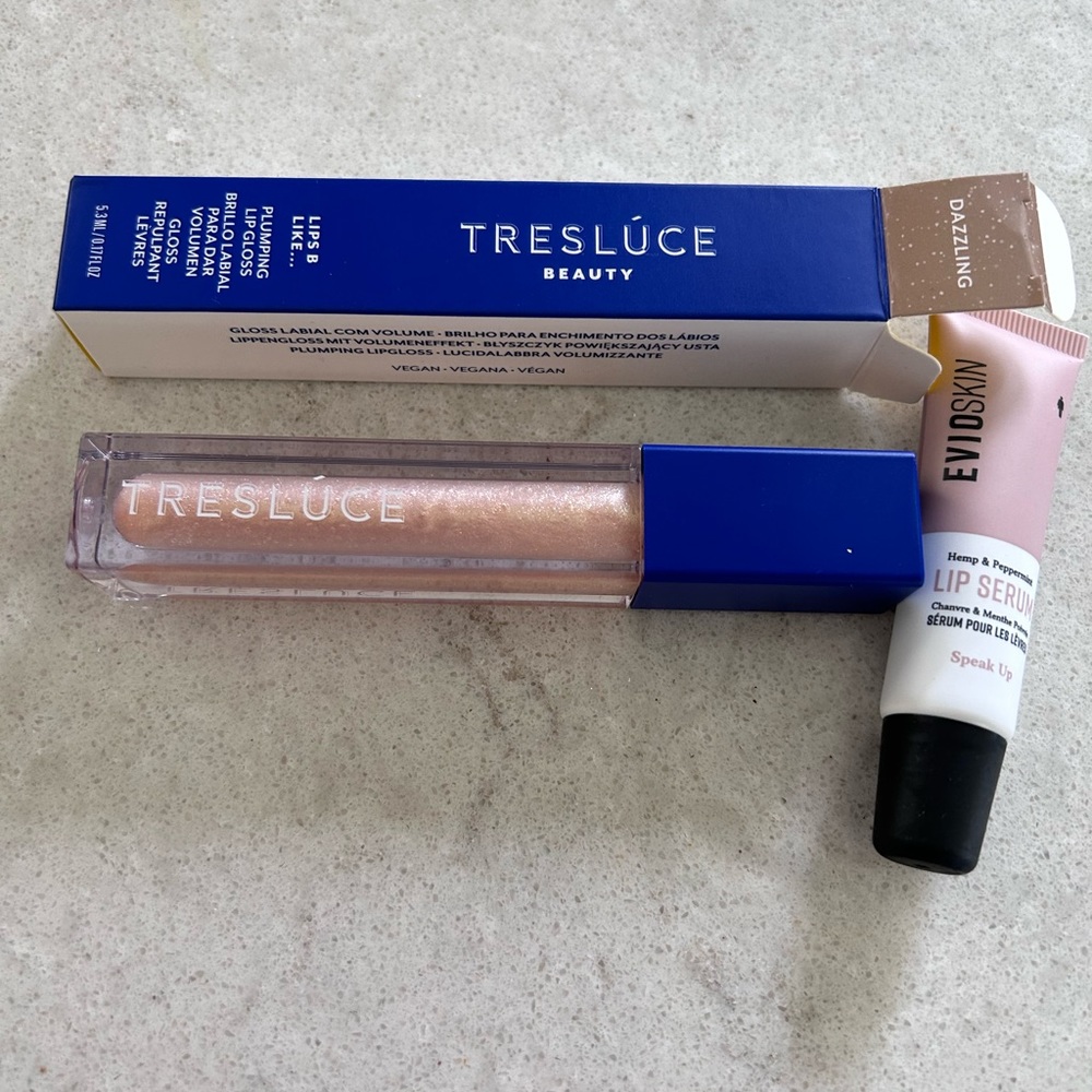 🌸🌸Brand new in box Lip plumping gloss & lip serum